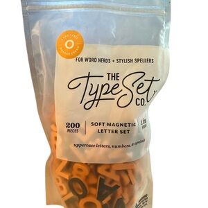 The Type Set Co. Soft Magnetic Letter Set Orange Cream Sans Serif Font